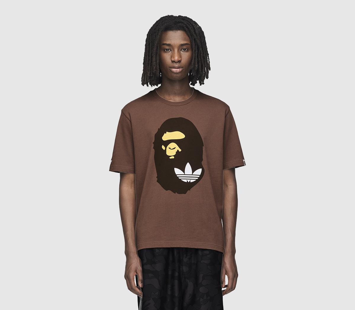adidas adidas x BAPE Short Sleeve Tee Earth Strata - Men's Clothing