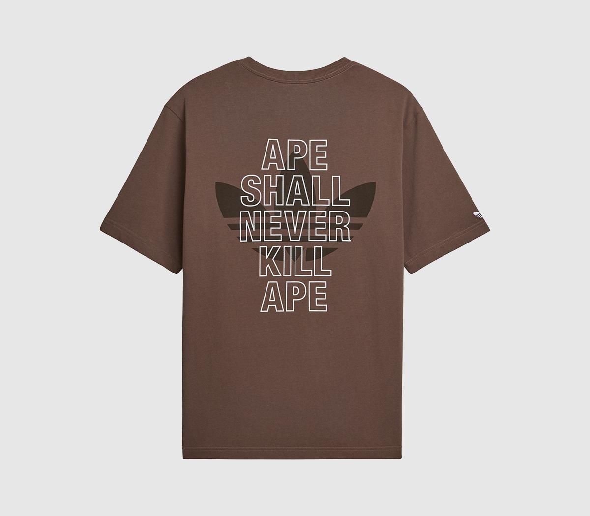 adidas adidas x BAPE Short Sleeve Tee Earth Strata - Men's Clothing