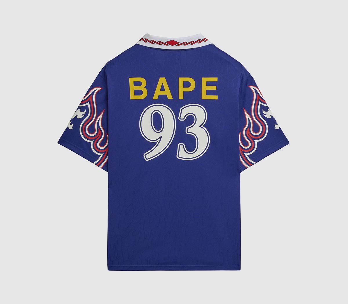 adidasadidas x BAPE Short Sleeve Flame JerseyJapan Blue