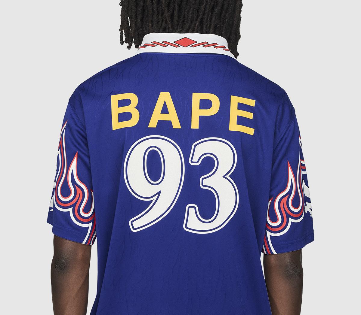 adidasadidas x BAPE Short Sleeve Flame JerseyJapan Blue