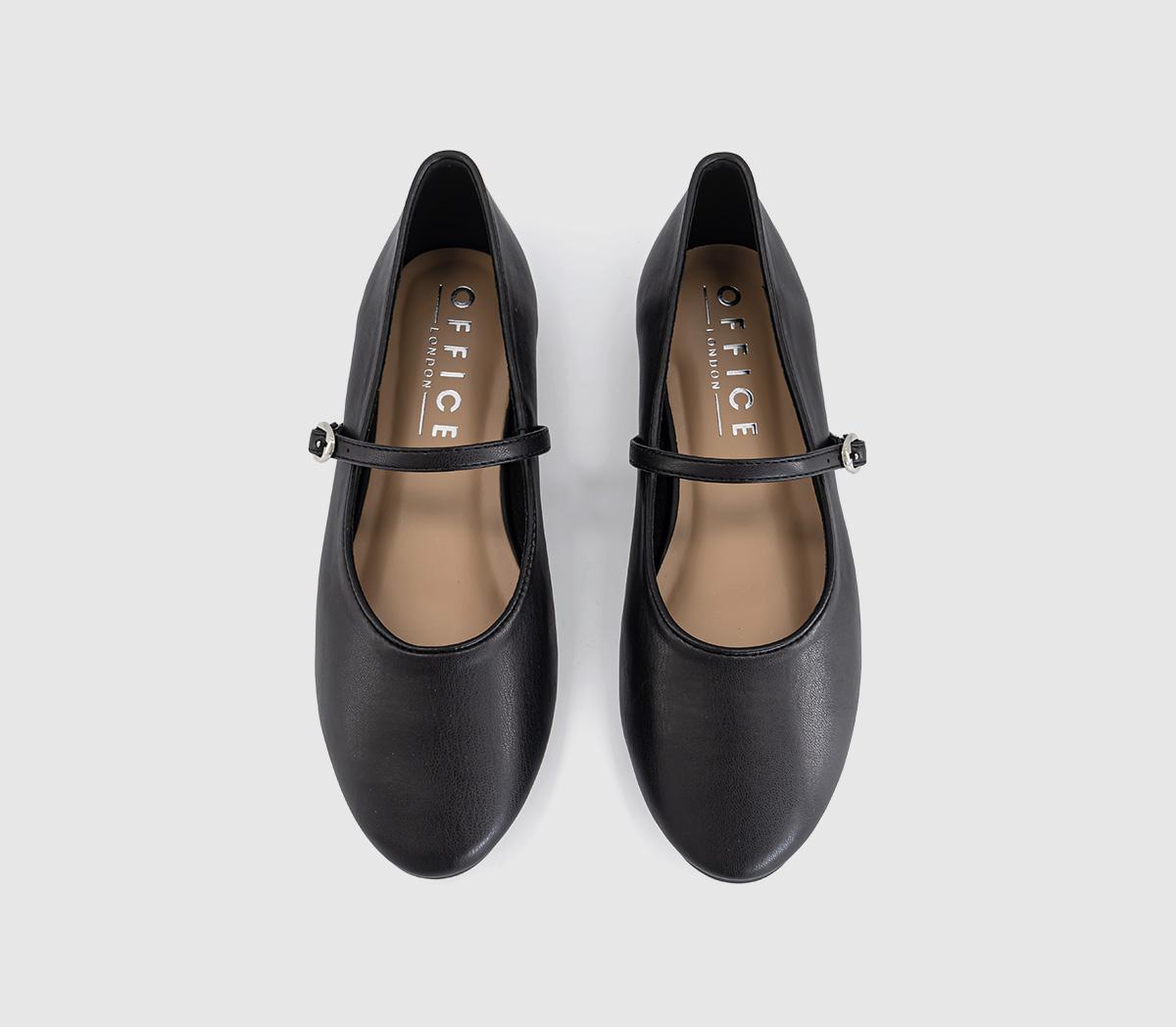 OFFICE Fifi Single Strap Mary Jane Ballet Pumps Black - Flat Shoes