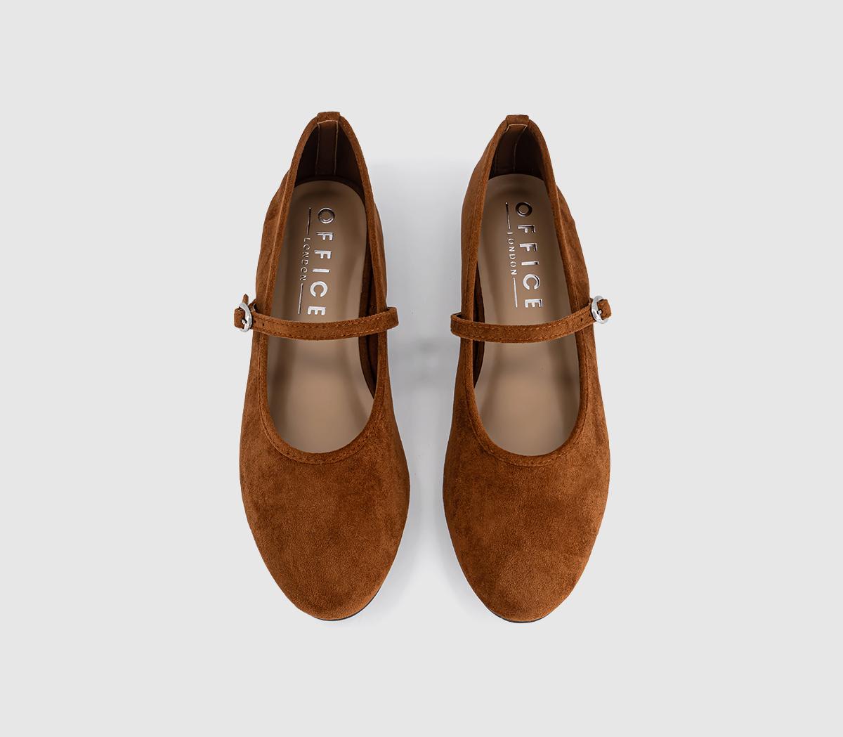 OFFICEFifi Single Strap Mary Jane Ballet PumpsTan
