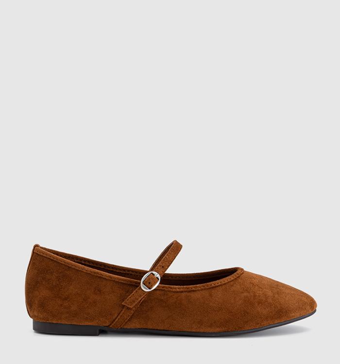 OFFICE Fifi Single Strap Mary Jane Ballet Pumps Tan