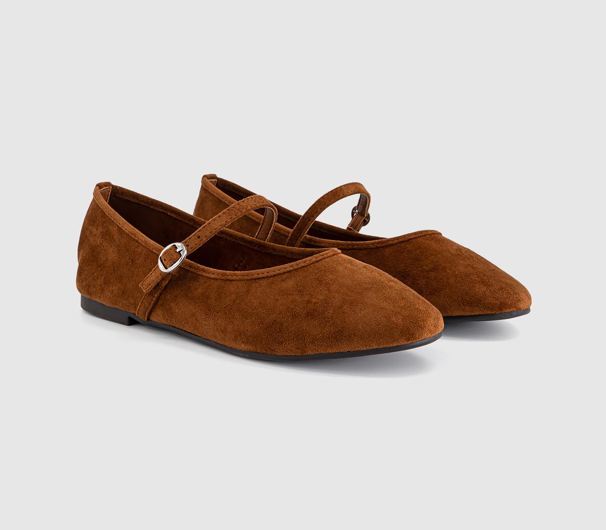 OFFICEFifi Single Strap Mary Jane Ballet PumpsTan