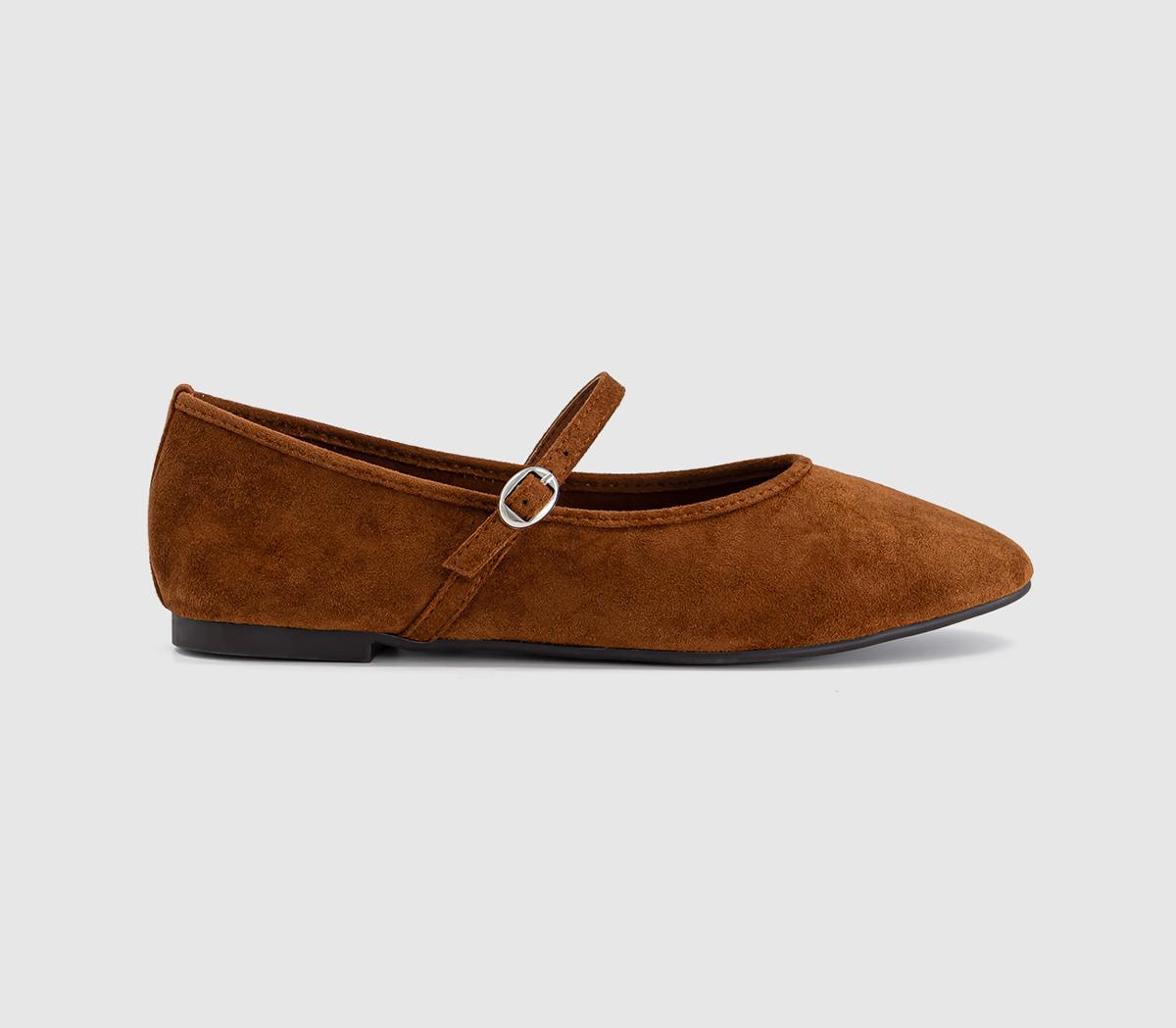 OFFICEFifi Single Strap Mary Jane Ballet PumpsTan