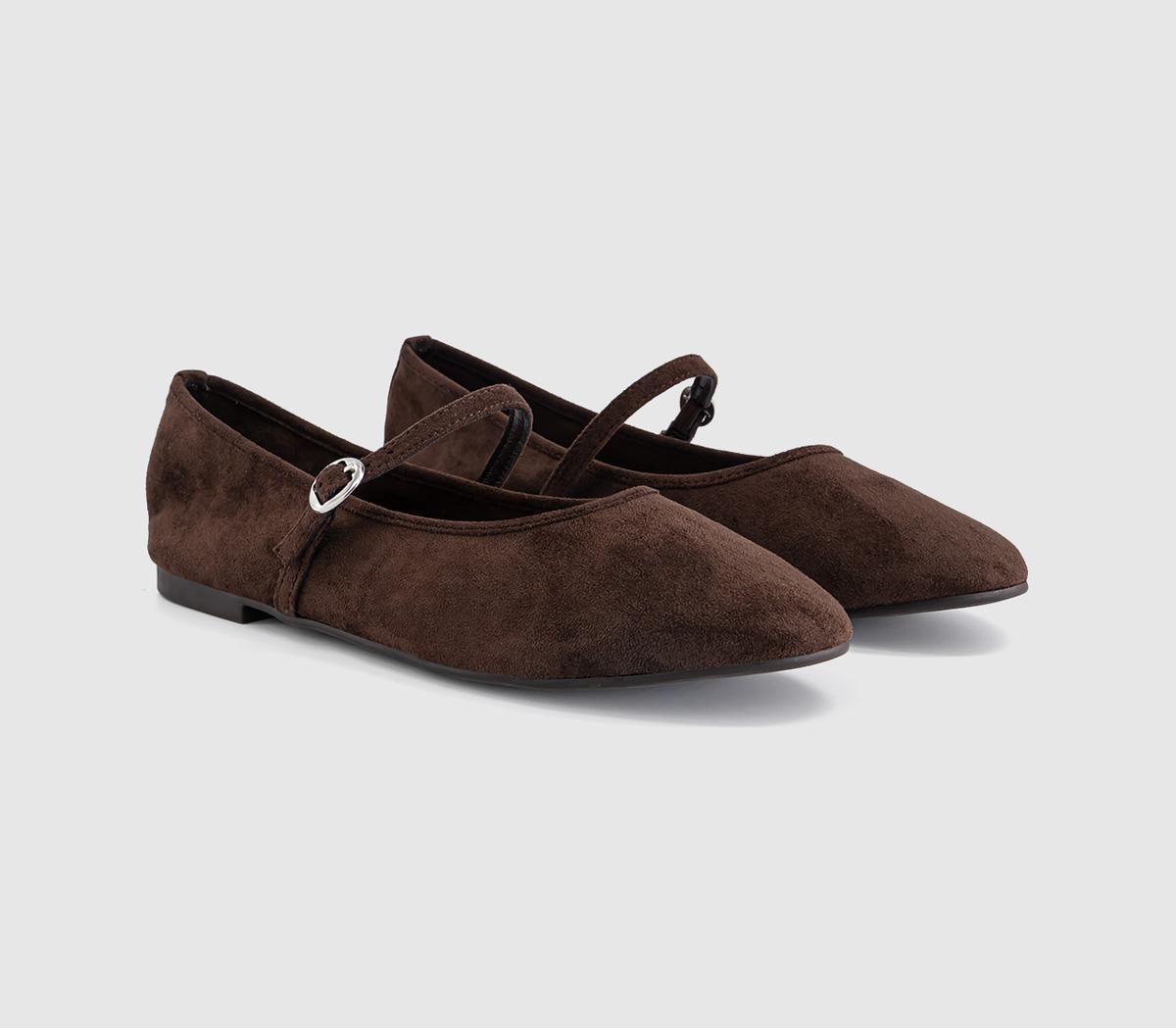 OFFICEFifi Single Strap Mary Jane Ballet PumpsBrown