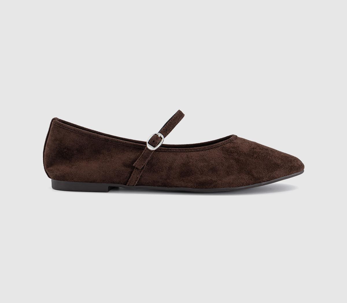 OFFICEFifi Single Strap Mary Jane Ballet PumpsBrown