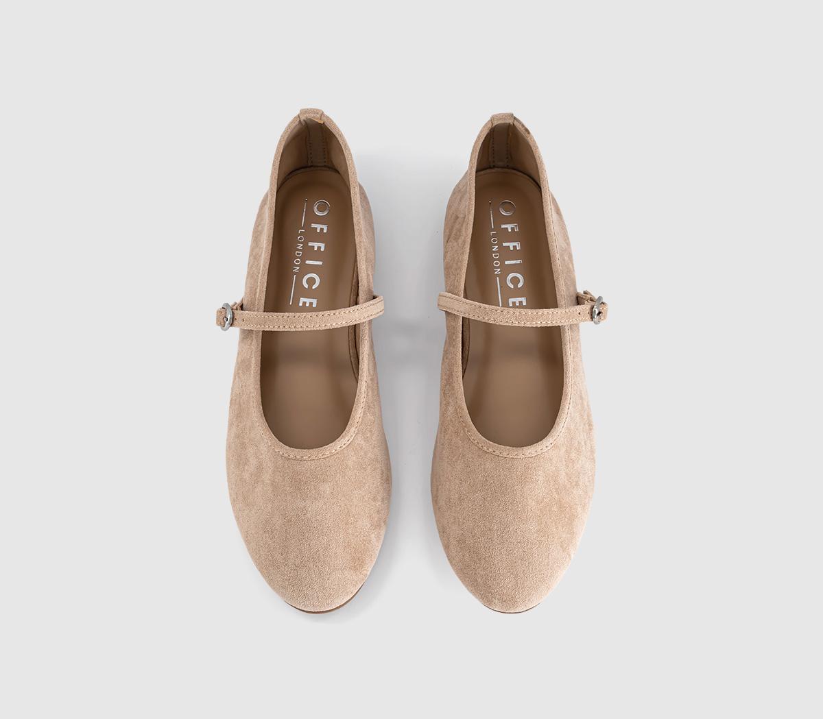OFFICEFifi Single Strap Mary Jane Ballet PumpsBeige