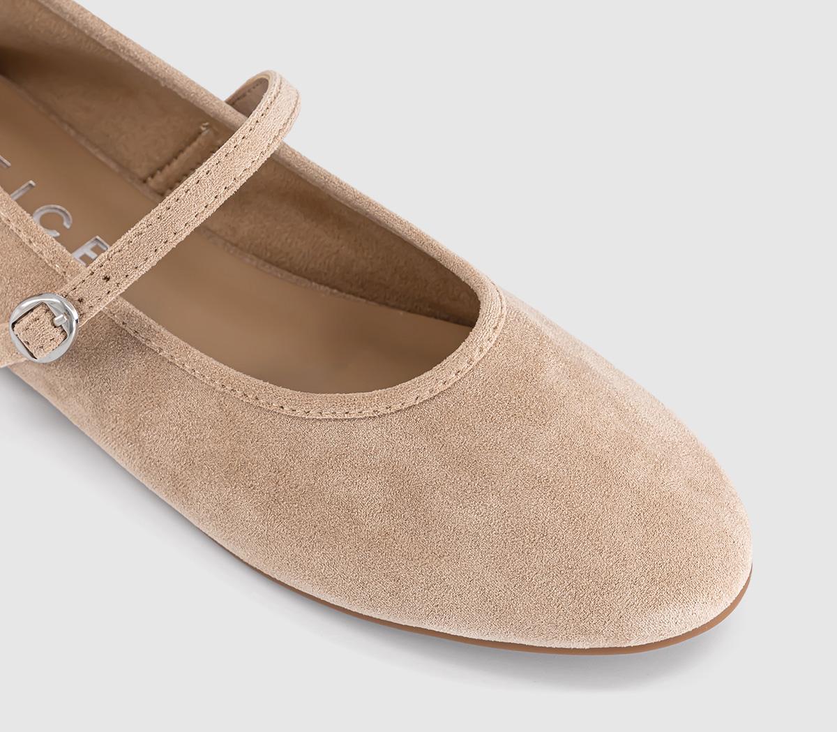 OFFICEFifi Single Strap Mary Jane Ballet PumpsBeige
