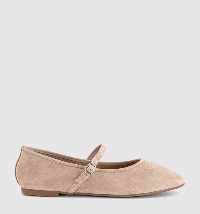 OFFICE Fifi Single Strap Mary Jane Ballet Pumps Beige