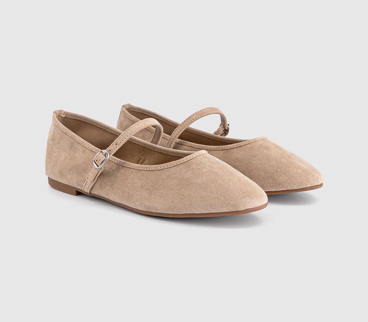 OFFICEFifi Single Strap Mary Jane Ballet PumpsBeige