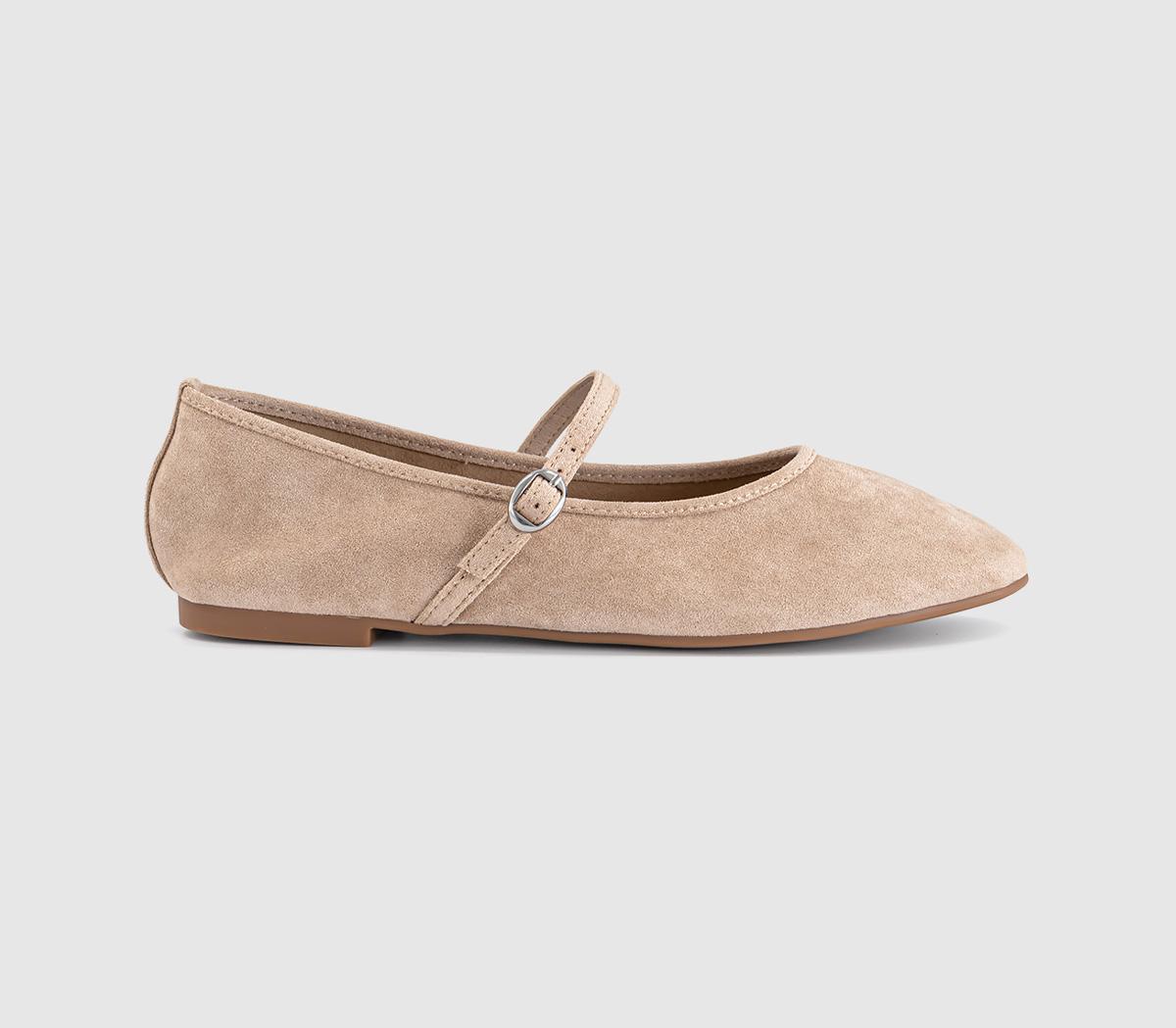OFFICEFifi Single Strap Mary Jane Ballet PumpsBeige