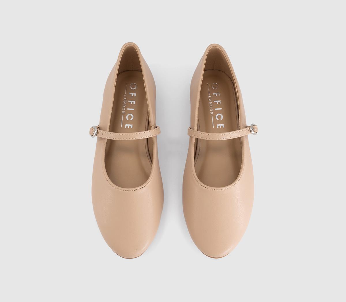 OFFICEFifi Single Strap Mary Jane Ballet PumpsTaupe