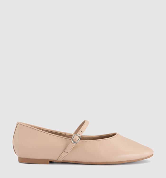 OFFICE Fifi Single Strap Mary Jane Ballet Pumps Taupe