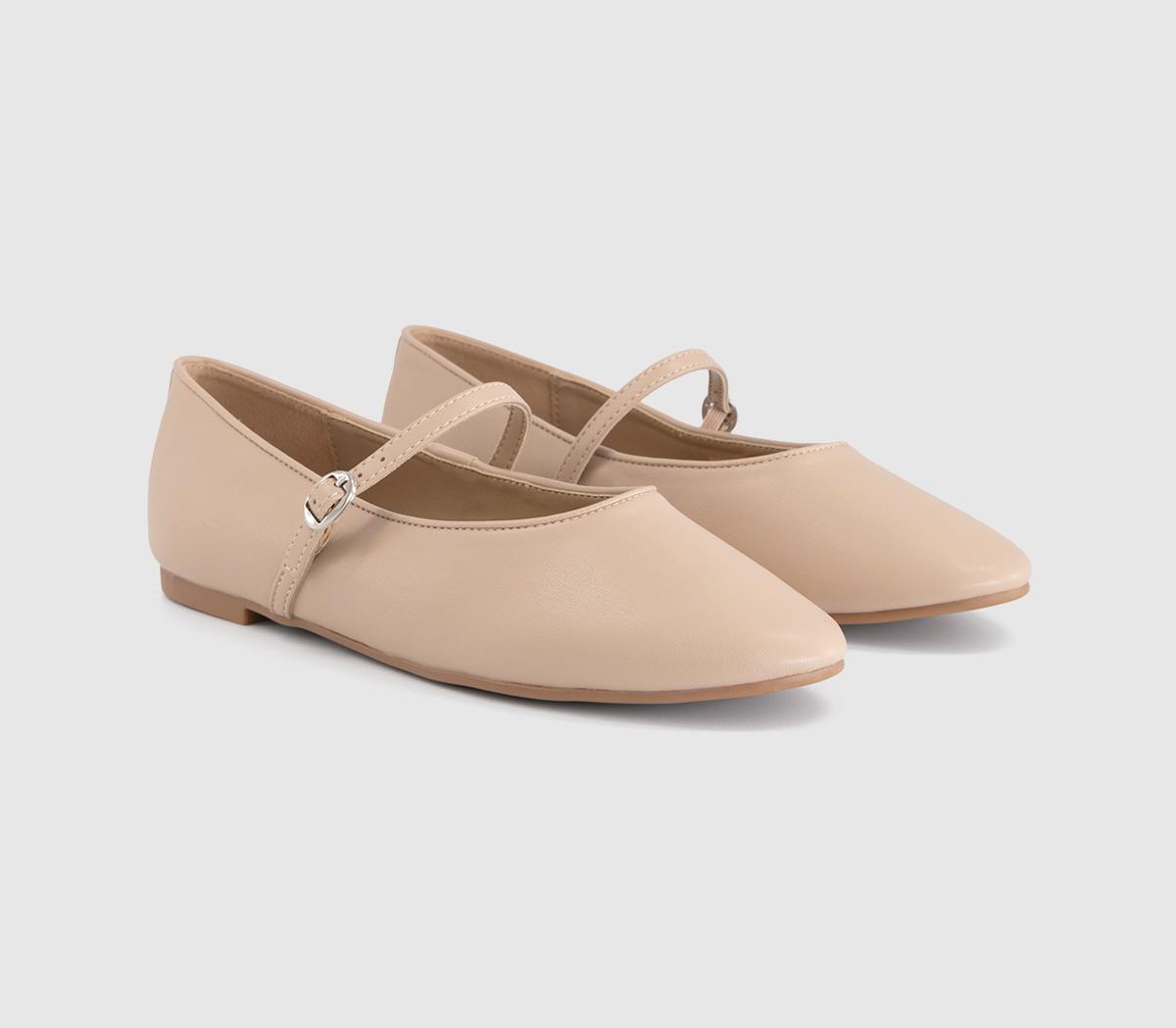 OFFICEFifi Single Strap Mary Jane Ballet PumpsTaupe