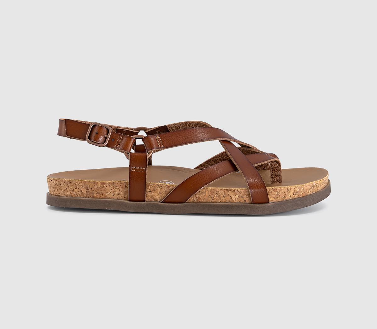 Blowfish Malibu Blowfish Luster Sandals Scotch  Brown in Women's Size 6, Office Shoes