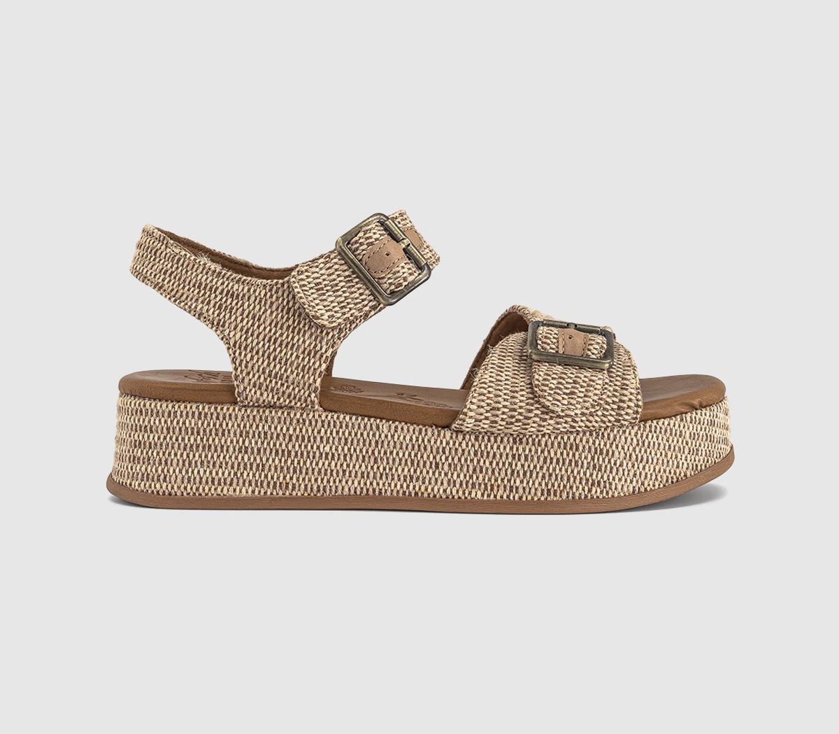 Blowfish Malibu Blowfish Magical Wedge Sandals  Natural in Women's Size 5, Office Shoes