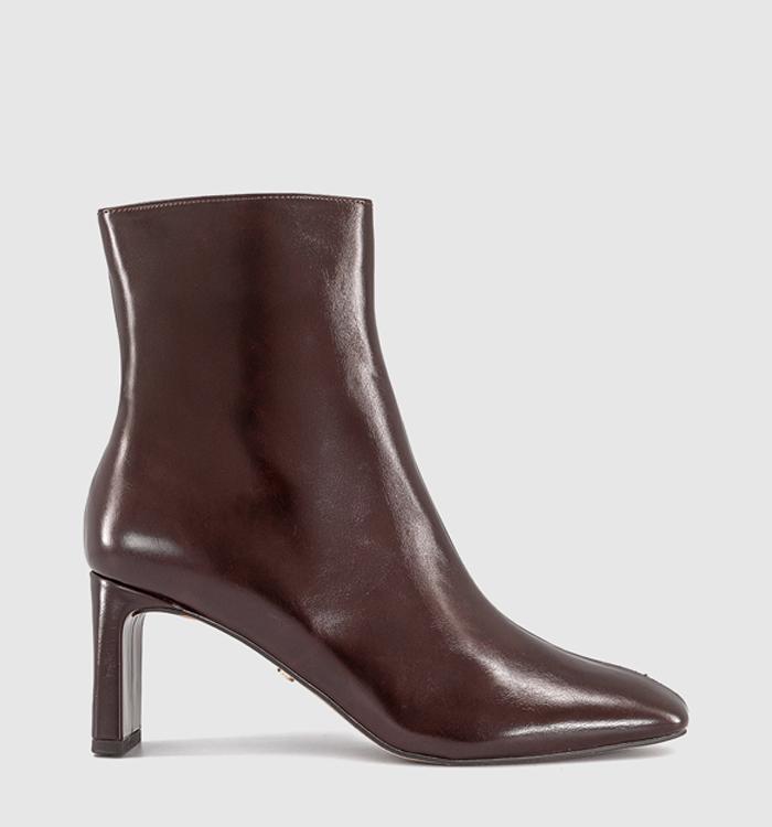 OFFICE Anoushka Heeled Ankle Boots Chocolate Brown