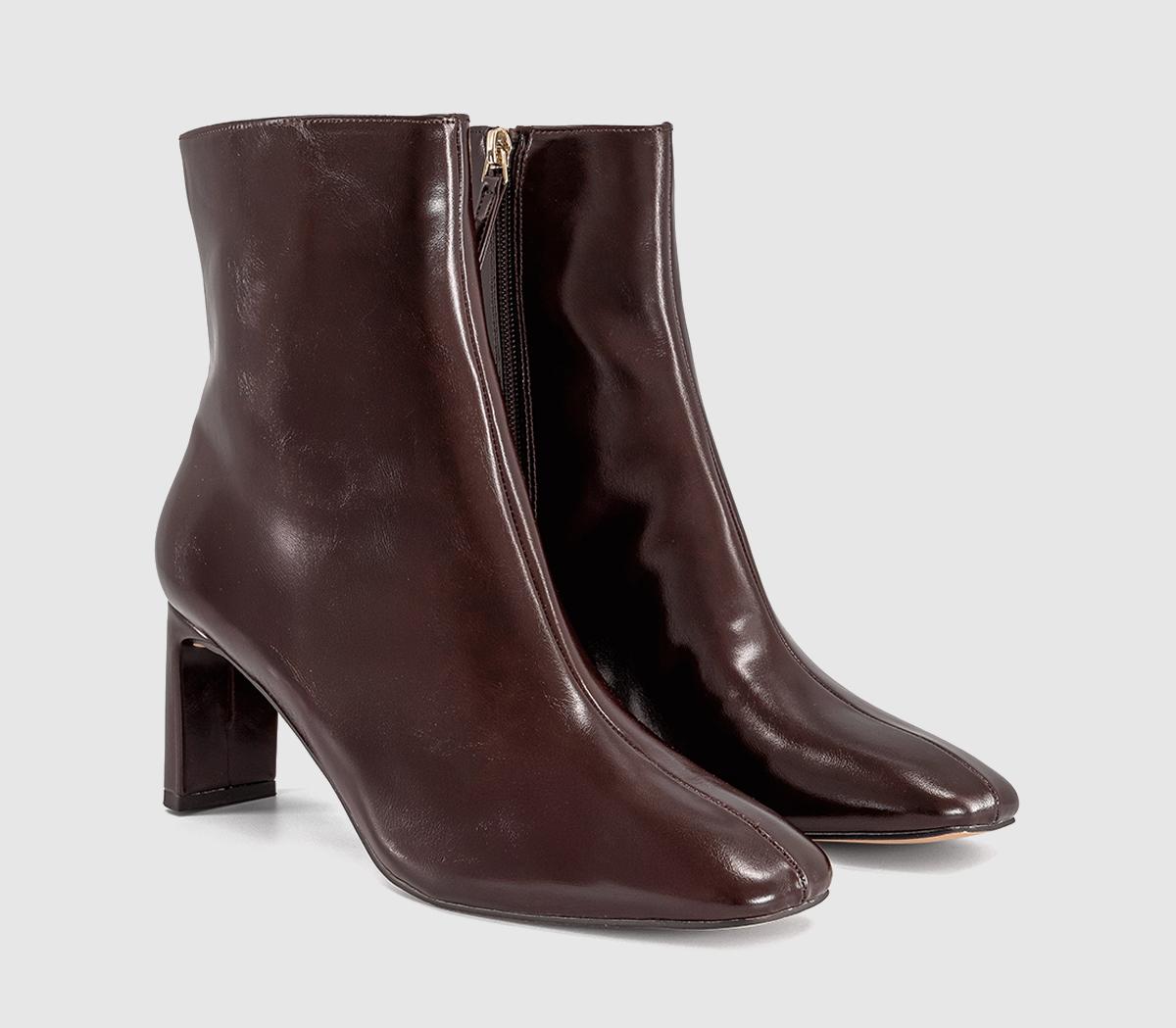 OFFICEAnoushka Heeled Ankle BootsChocolate Brown