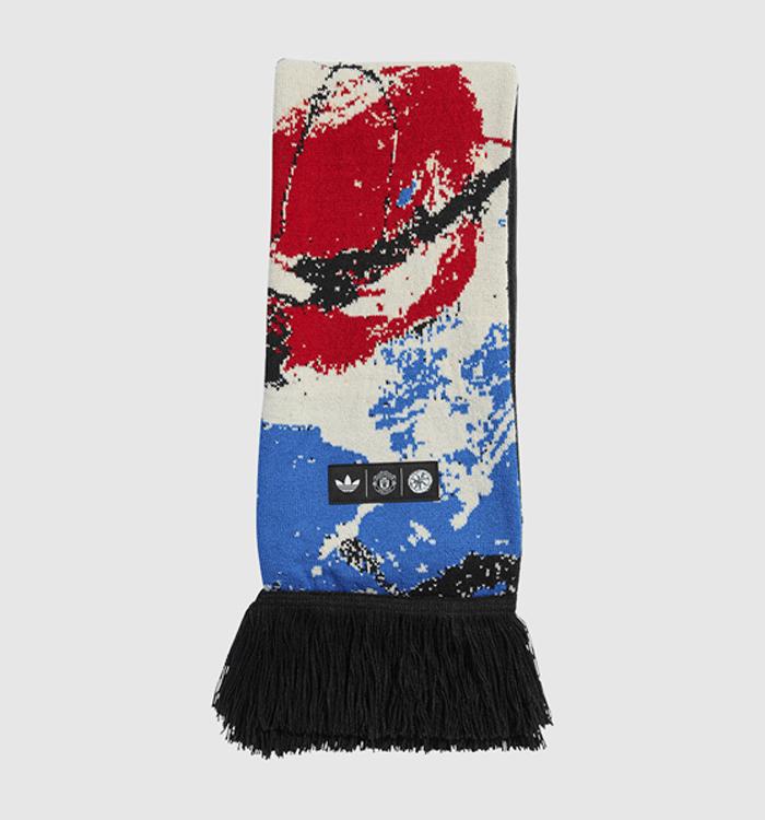 adidas MUFC x The Stone Roses Scarf Black Multicolor
