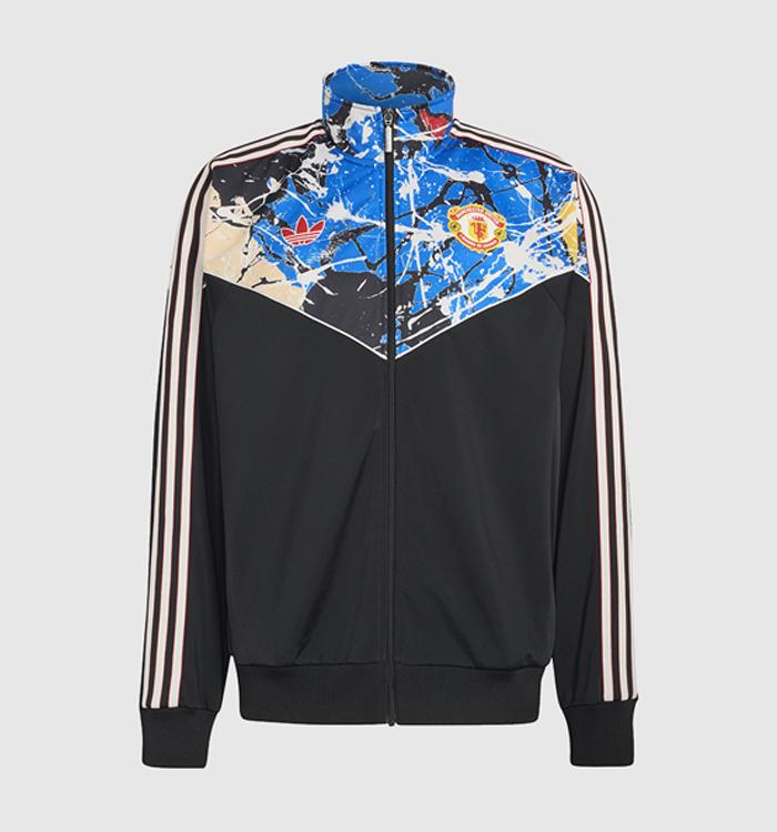 adidas MUFC x The Stone Roses Track Top Black Multicolor