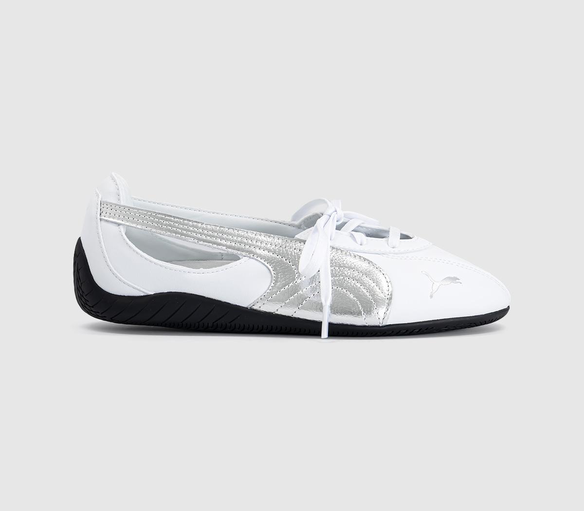 Puma Ballet Nova Pumps Silver White in Women's Size 6.5, Office Shoes