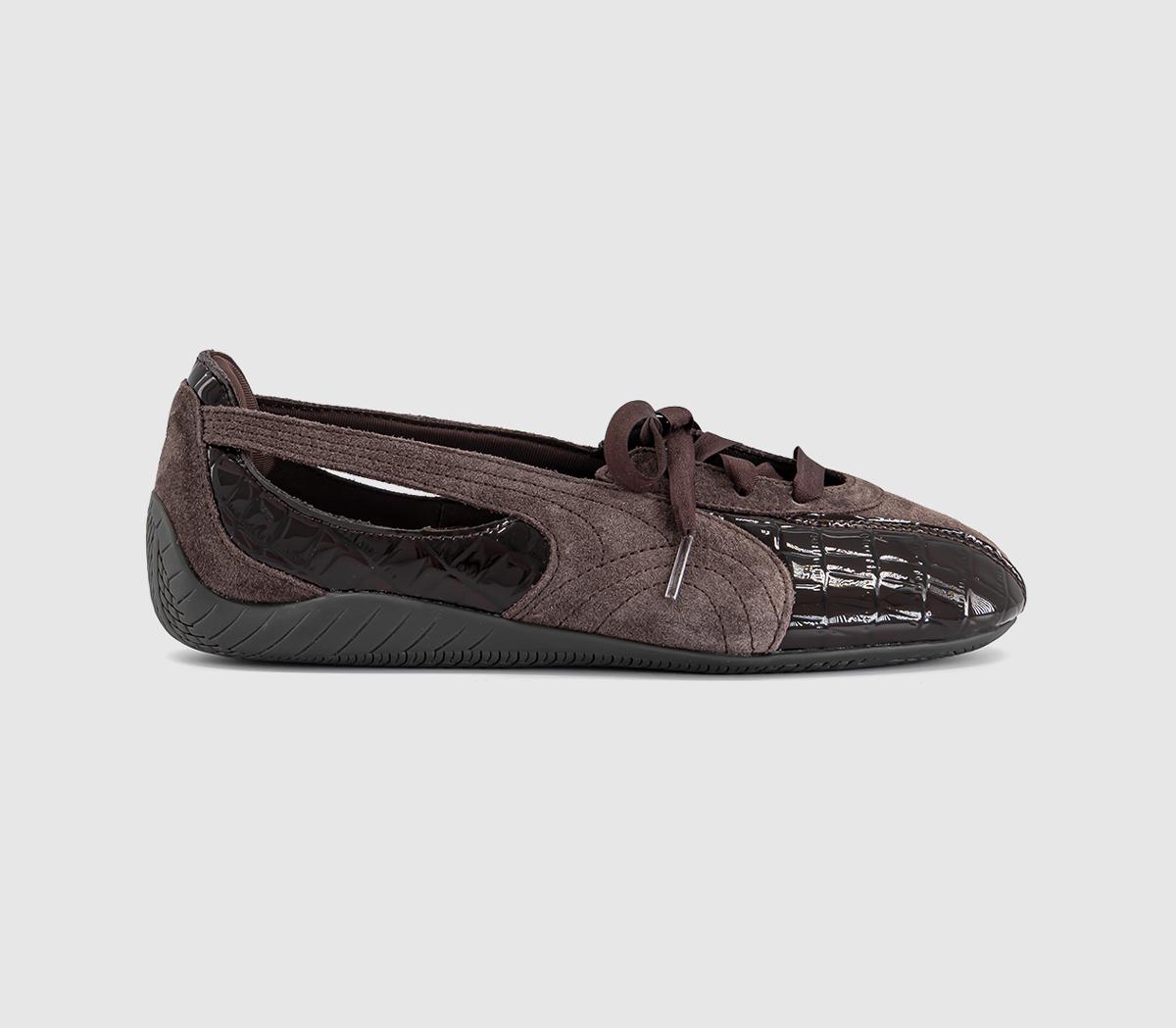 Puma Ballet Nova Chocolate Fondue Gum  Brown in Women's Size 6, Office Shoes