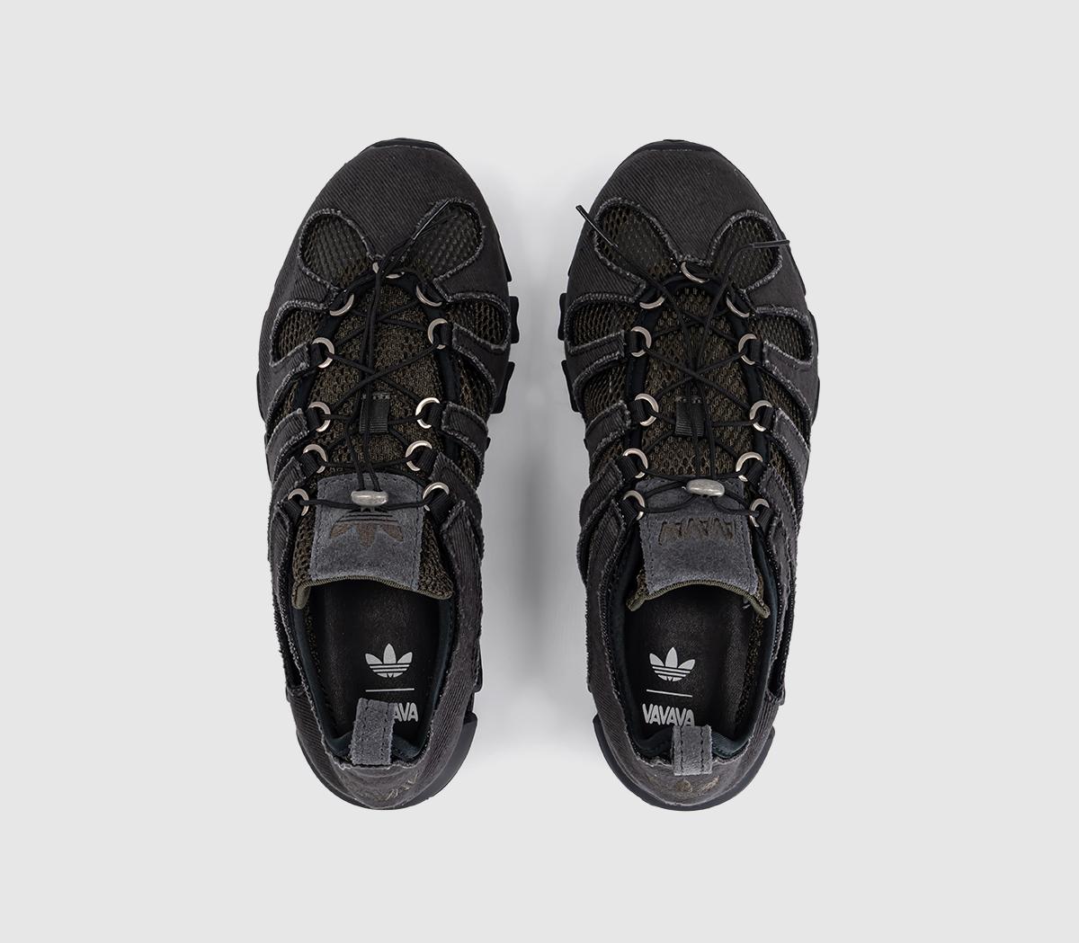 adidasadidas x AVAVAV Megaride Cutout Canvas TrainersCore Black Shadow Olive Utility Black