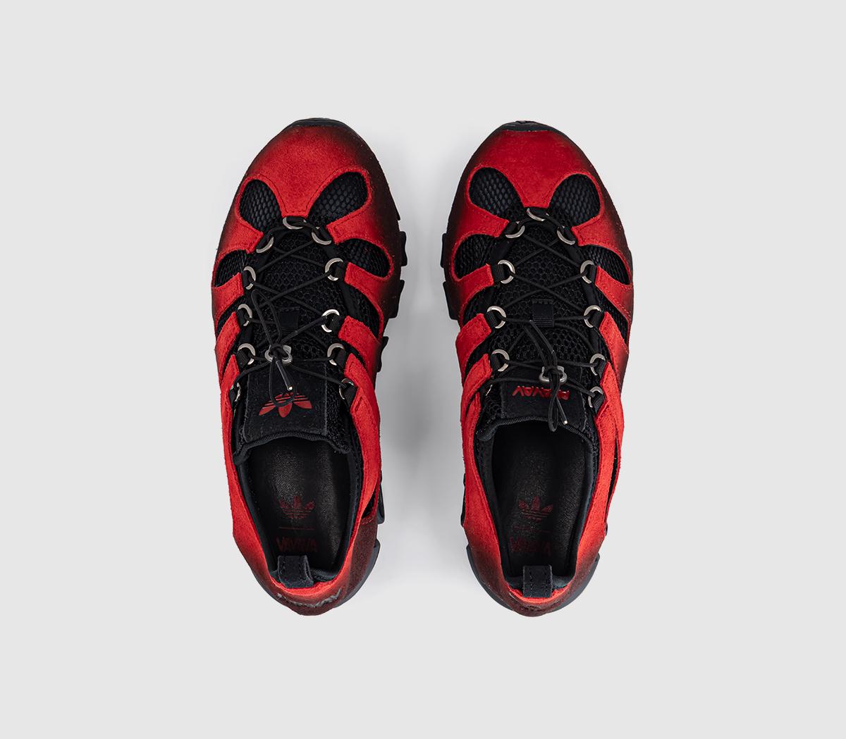 adidasadidas x AVAVAV Megaride Cutout Canvas TrainersCore Black Power Red Power Red