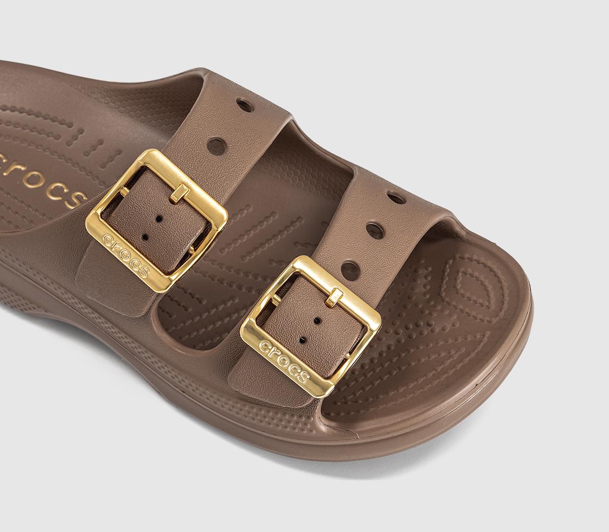 CrocsSaturday Two Strap SandalsSepia Metallic Buckle