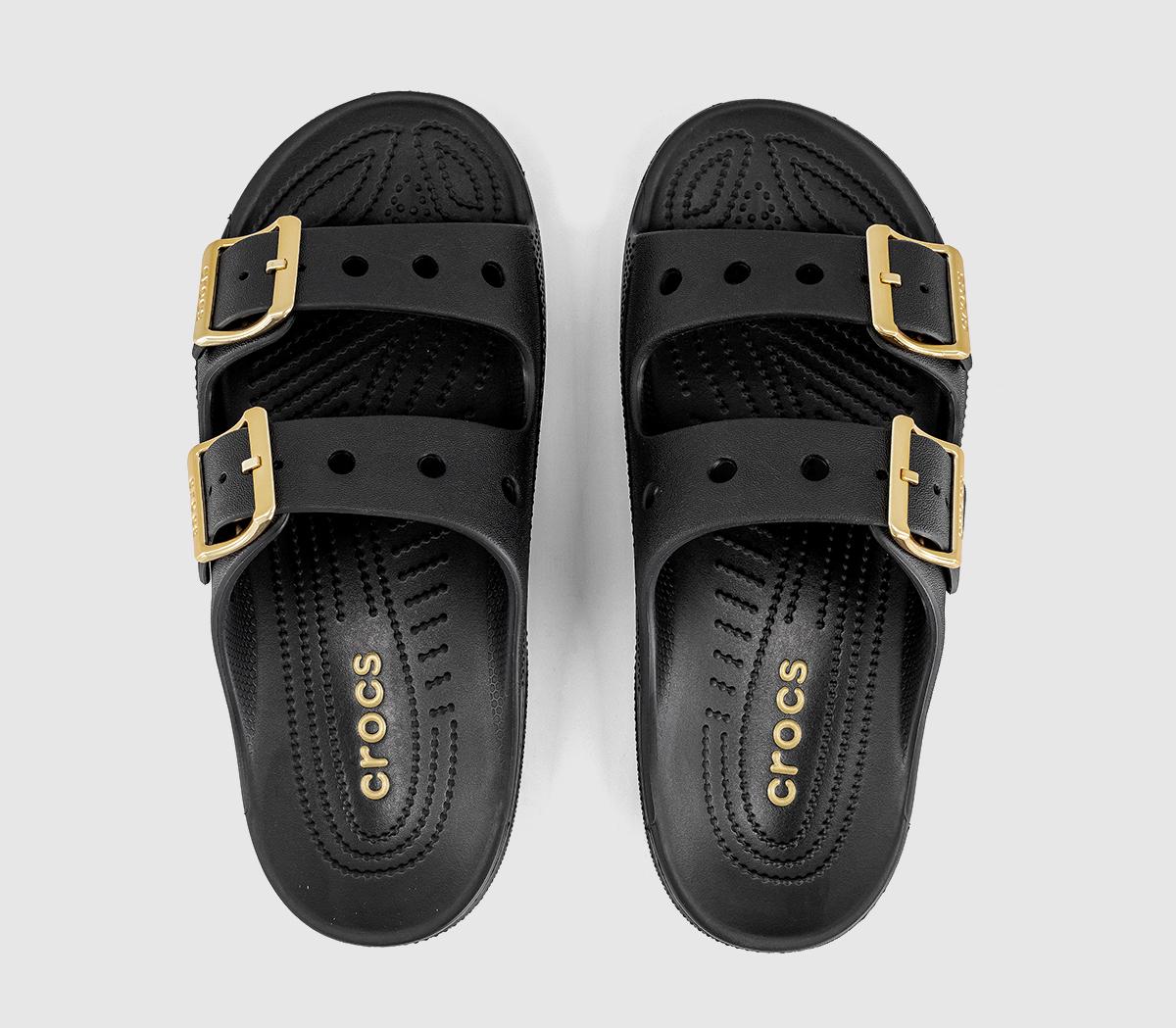 CrocsClassic Metallic Buckle SandalsBlack Metallic