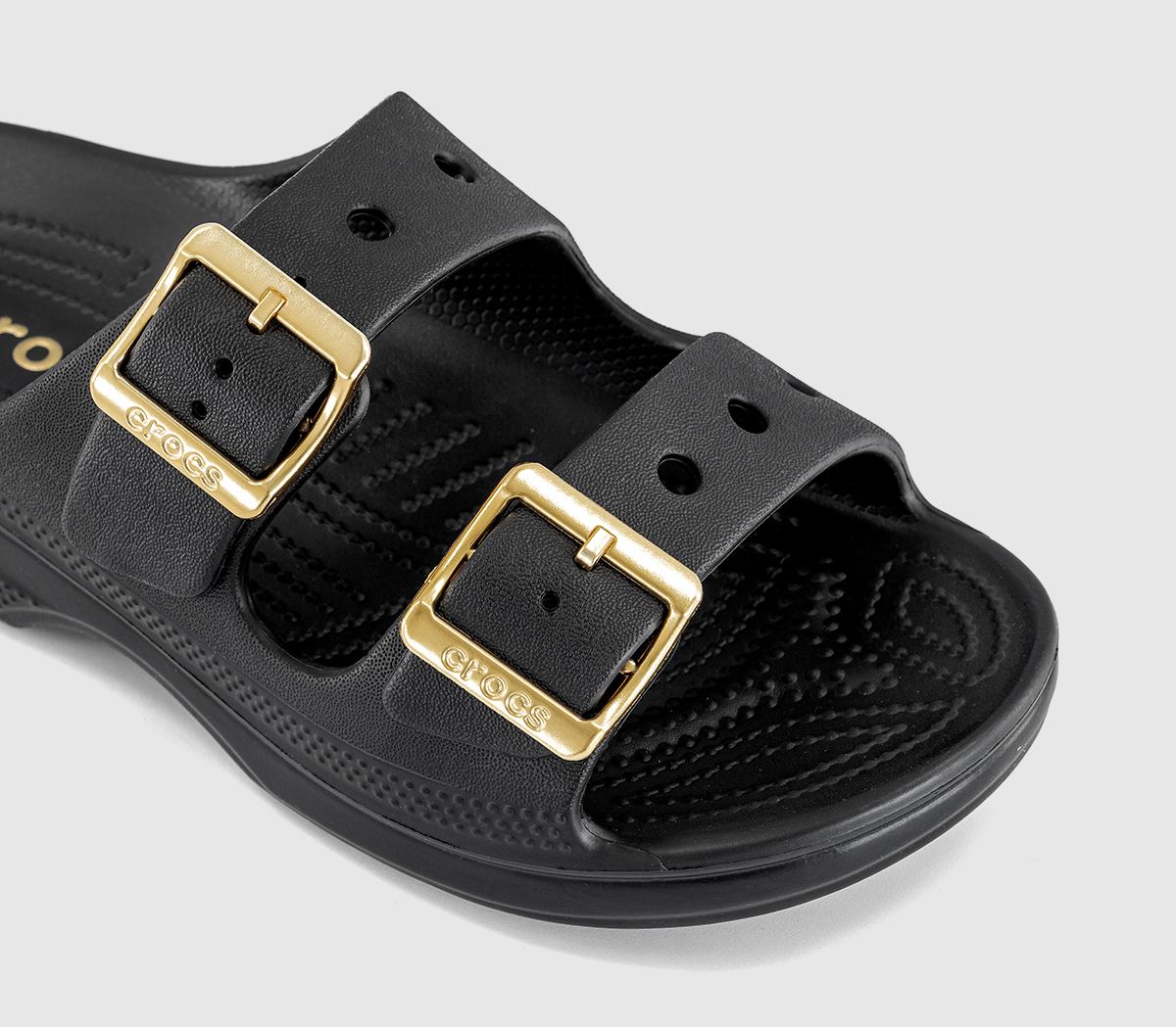CrocsClassic Metallic Buckle SandalsBlack Metallic