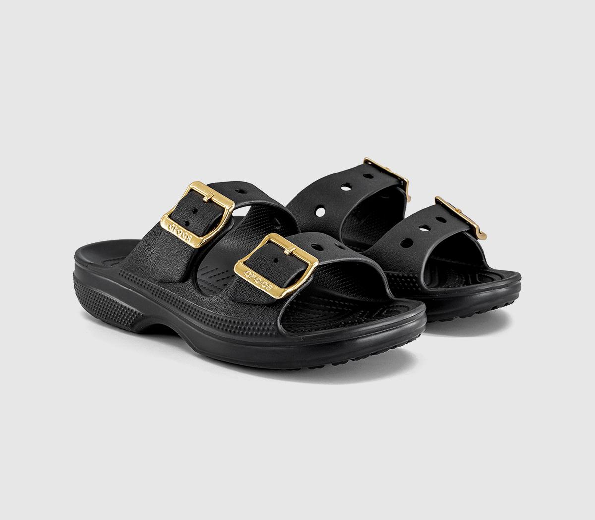 CrocsClassic Metallic Buckle SandalsBlack Metallic