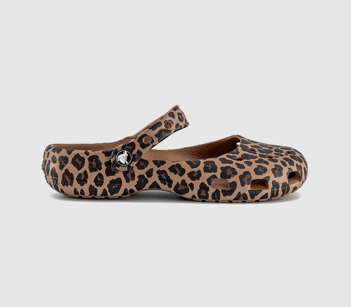 Crocs Classic Ballet Shoes Leopard  in Women's Size 7, Office Shoes