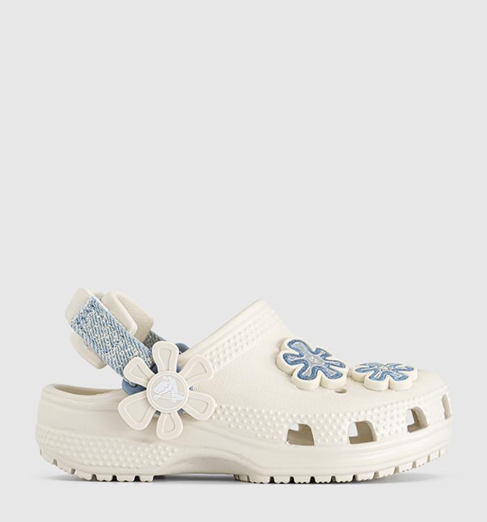 Crocs Classic Denim Clogs Toddler Summit White