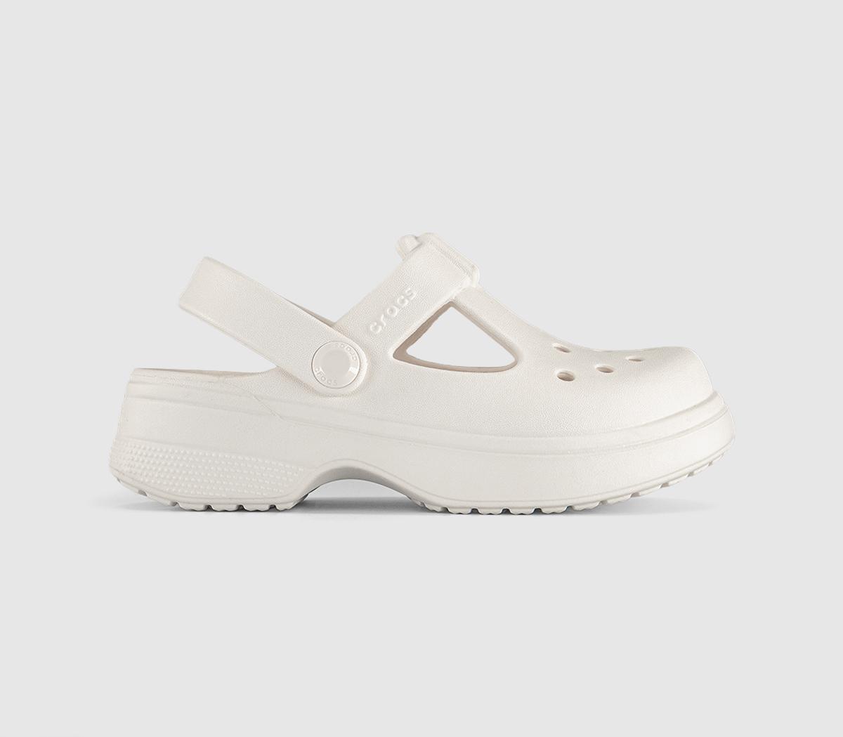 Crocs Classic Mary Jane Clogs Chalk  White in Kids  Size 1 , Office Shoes