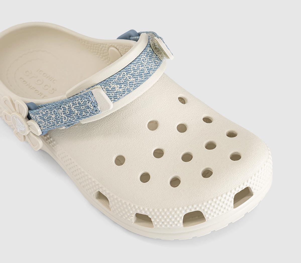 CrocsClassic Denim Clogs KidsSummit White
