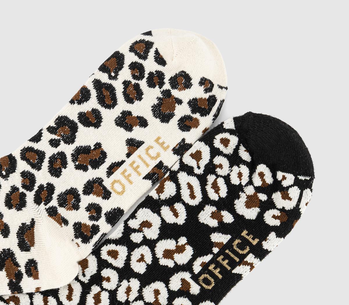 OFFICEAnimal Print Socks 2 PackMixed