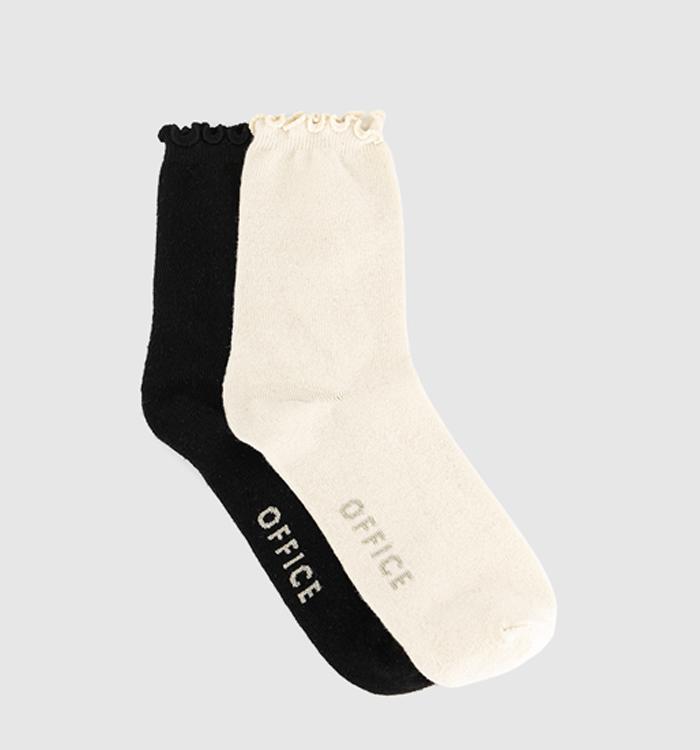 OFFICE Frill Socks 2 Pack Mixed