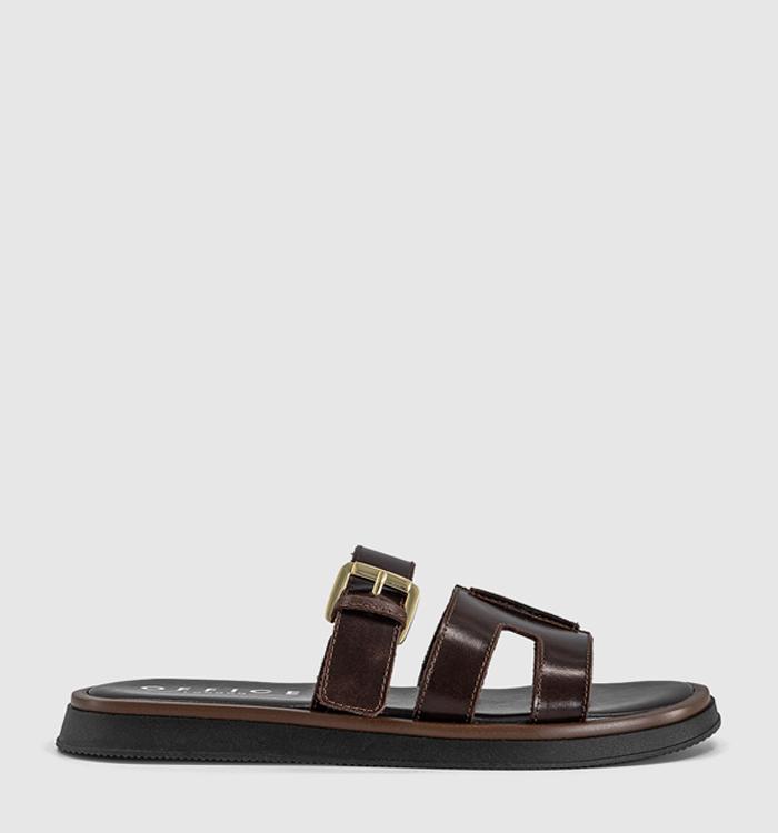 OFFICE Sullie Cut Out Buckle Sandals Chocolate Brown