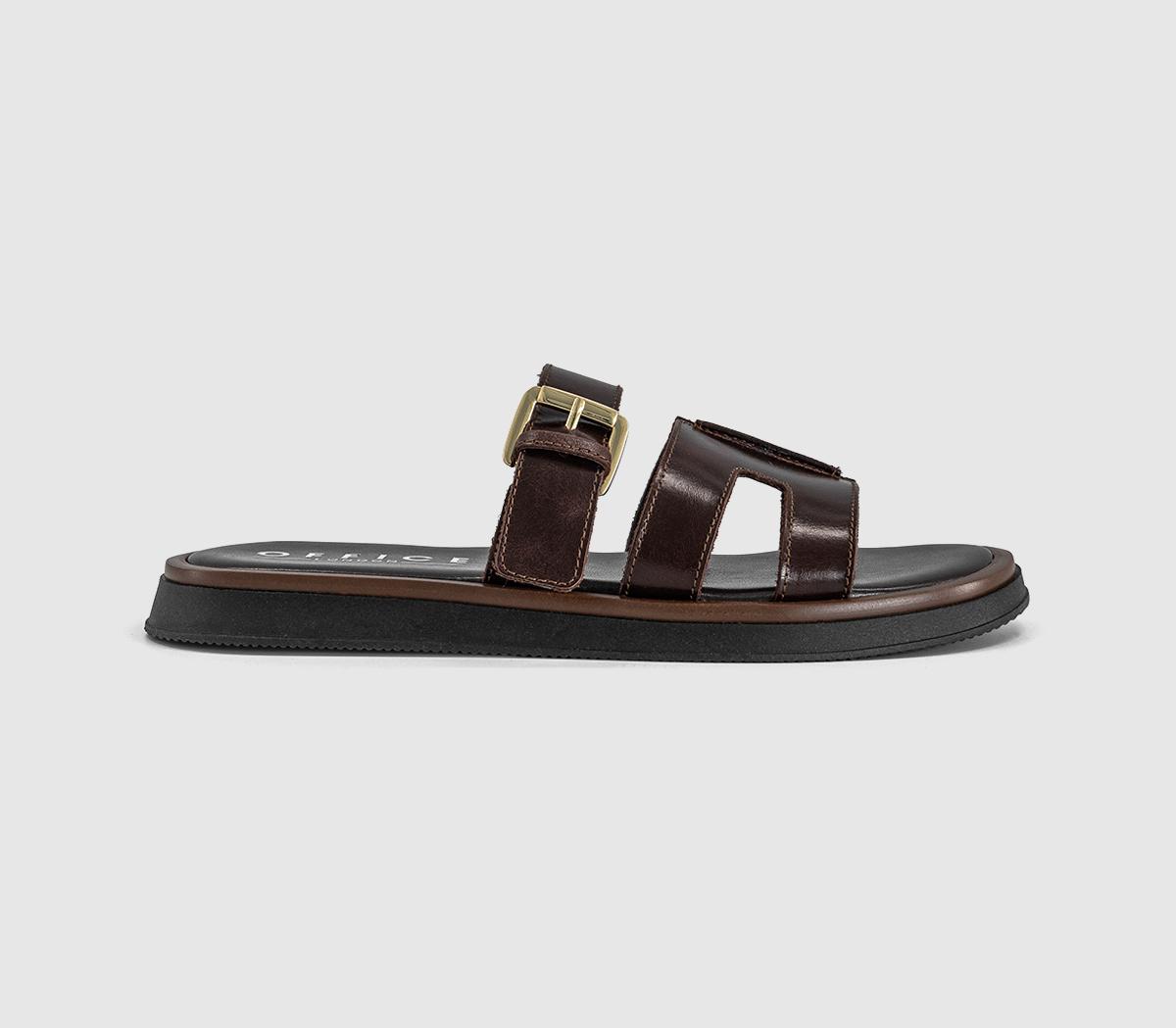 OFFICESullie Cut Out Buckle SandalsChocolate Brown 