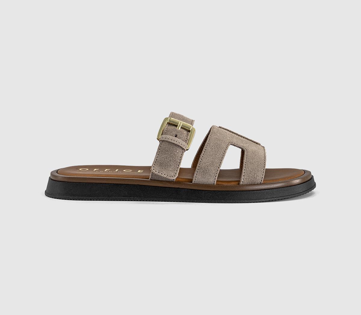 OFFICESullie Cut Out Buckle SandalsTaupe Suede