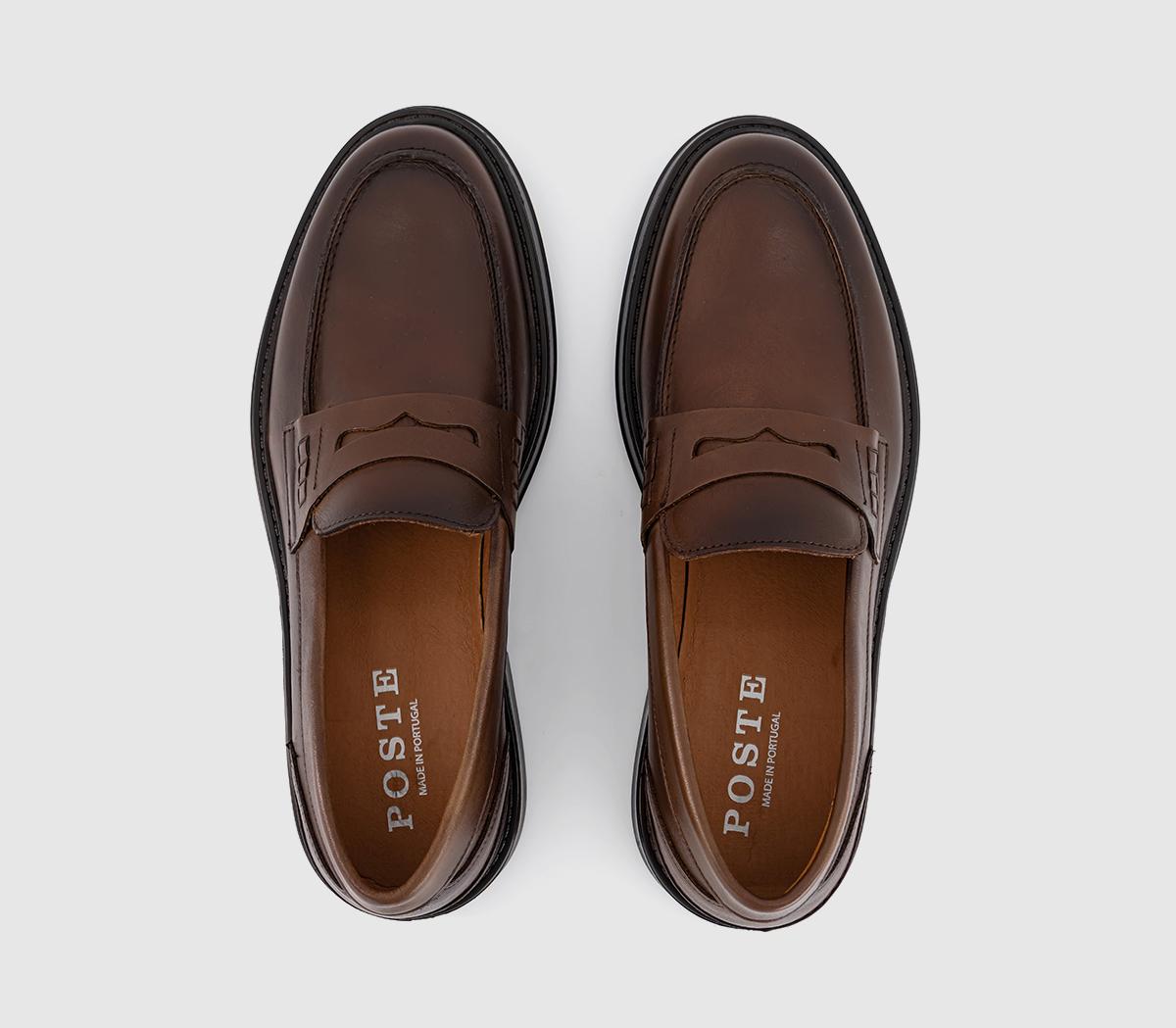 PostePerry Saddle LoafersBrown Leather