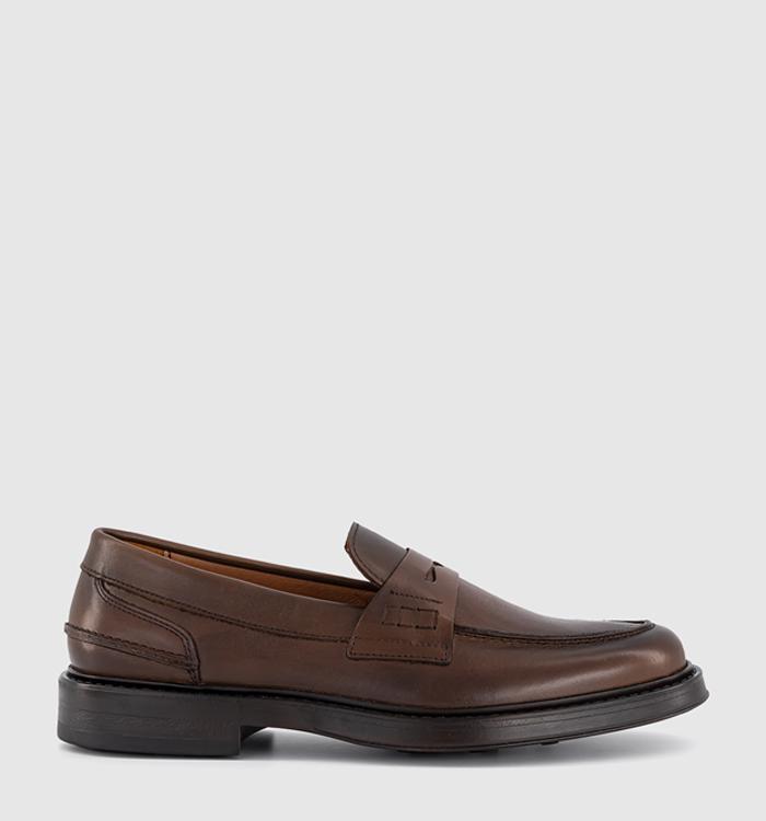 Poste Perry Saddle Loafers Brown Leather