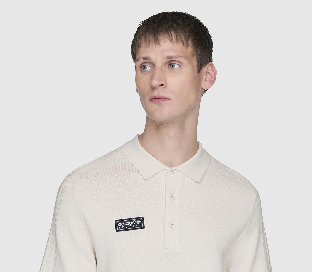 adidas Bispham SPZL Polo Shirt Chalk White - Men's Clothing