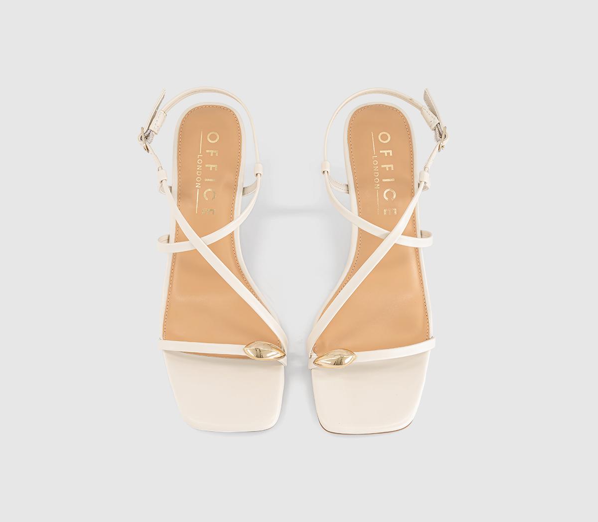 OFFICEMia Hardware Detail Heeled SandalsWhite