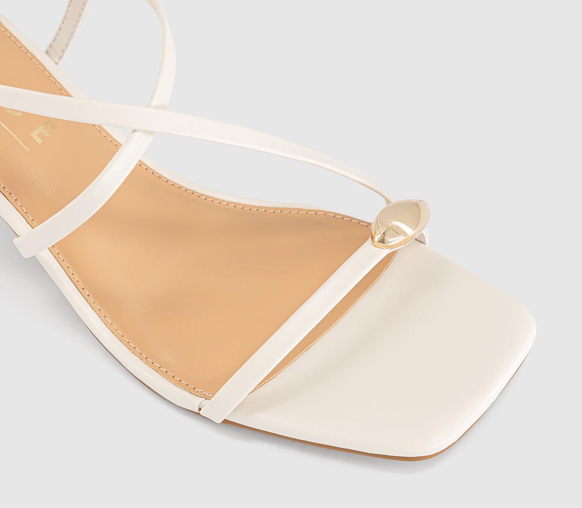 OFFICEMia Hardware Detail Heeled SandalsWhite