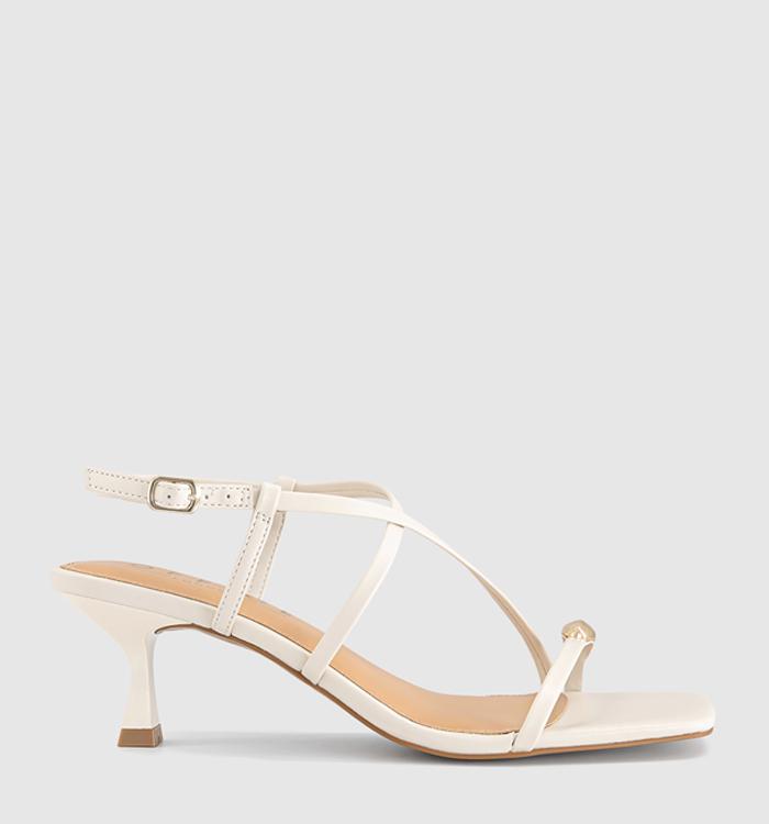 OFFICE Mia Hardware Detail Heeled Sandals White