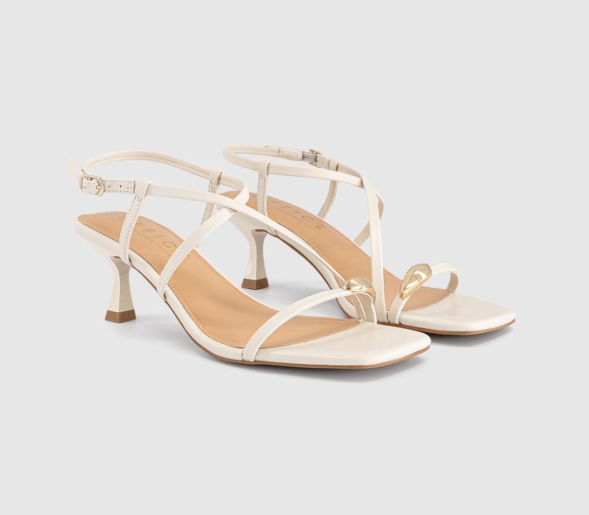 OFFICEMia Hardware Detail Heeled SandalsWhite