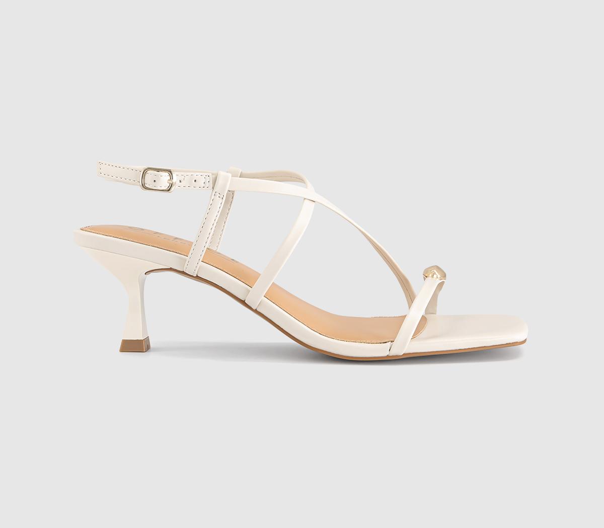 OFFICEMia Hardware Detail Heeled SandalsWhite